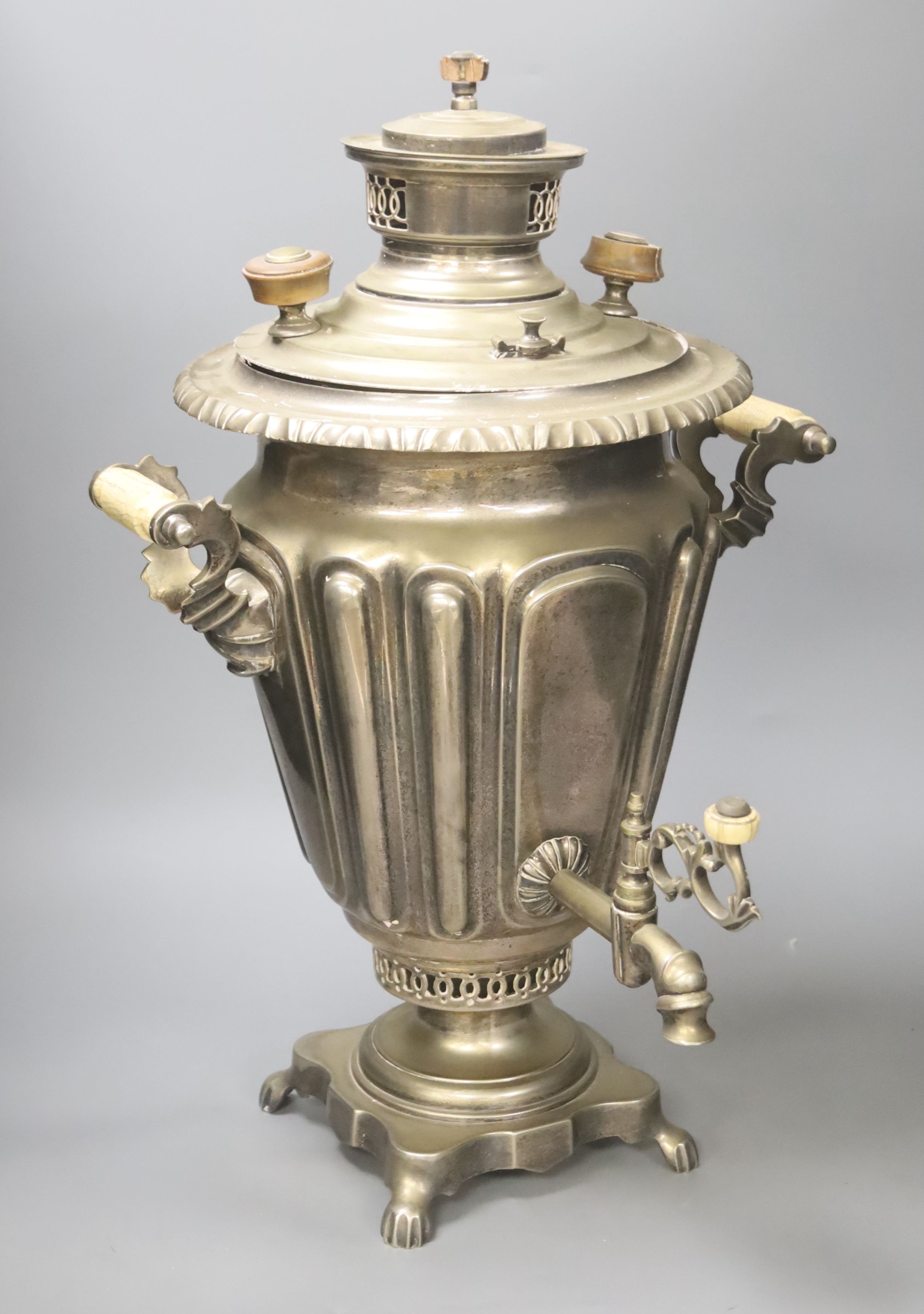 A plated samovar, height 55cm